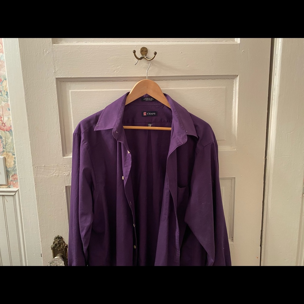 Chaps Royal Purple Button Up